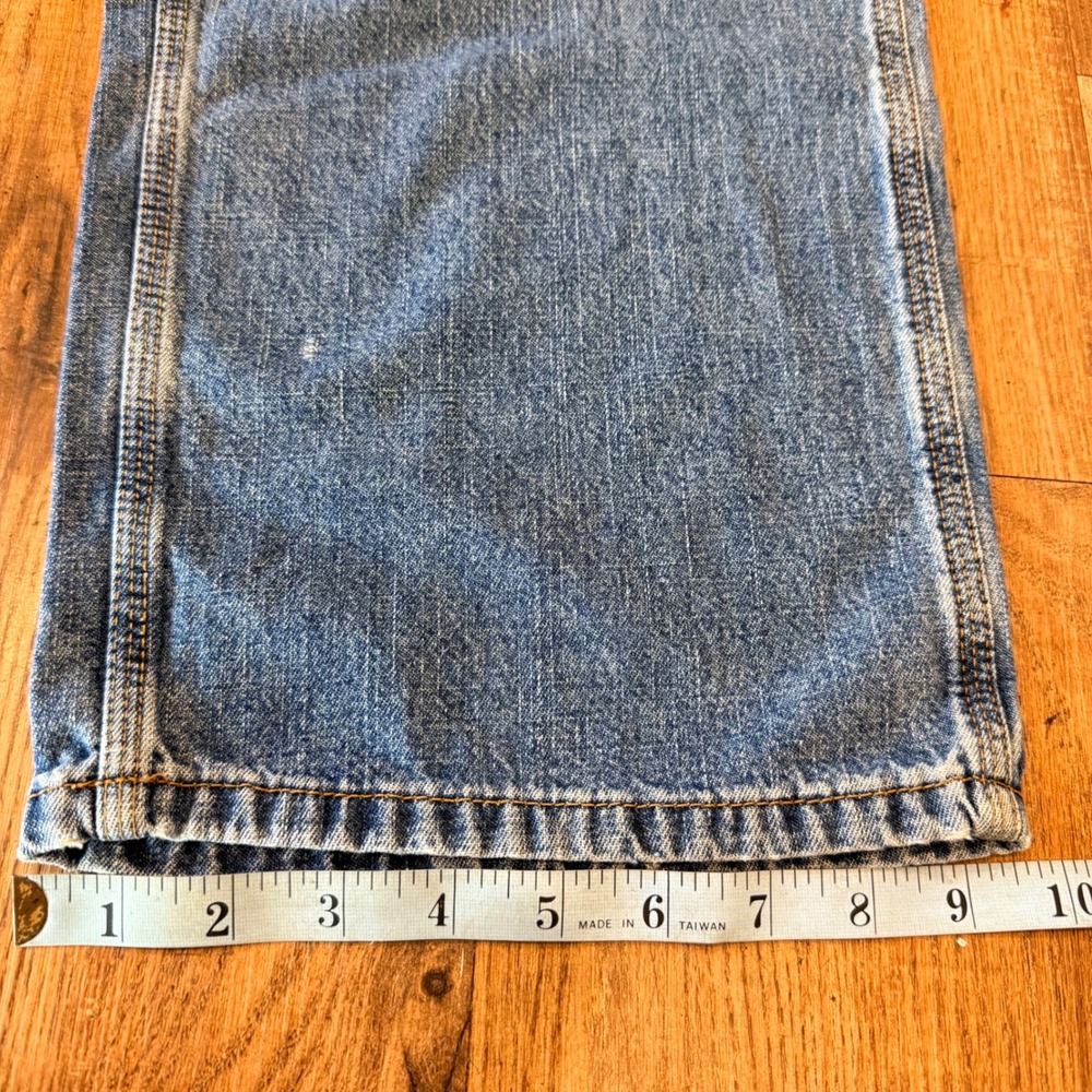 Calvin Klein Jeans Mens 32x30 Worker Carpenter Pants Blue Denim Wide Leg Vintage - Picture 5 of 13